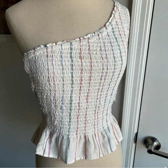 American Eagle One-Shoulder Smocked Tank | Size M | Summer Festival Style - Picture 2 of 5